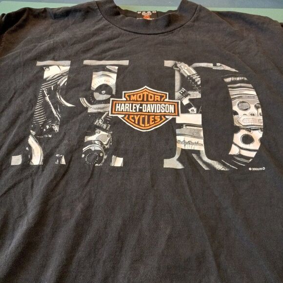 Harley Davidson Motor Cycle Men's Black Long sleeve XL T-shirt Read - Picture 1 of 8